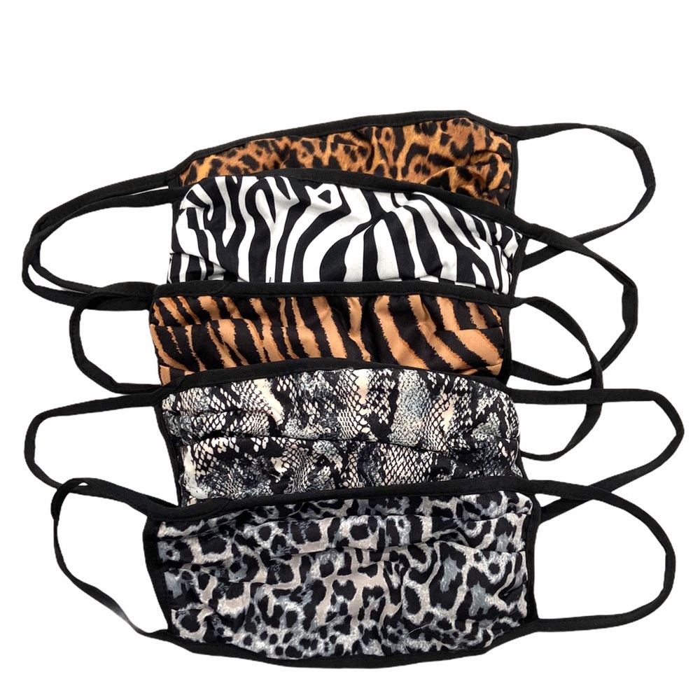 5 Pack Animal Print Face Mask Bundle - Picture 3 of 5